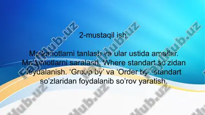 standart so‘zlar va ularning amaliy qo‘llanilishi — PPTX