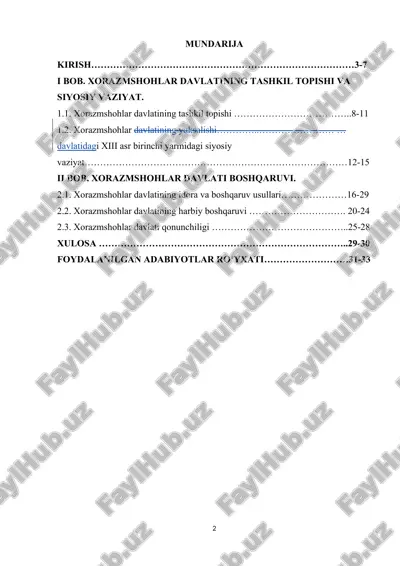 xorazmshohlar davlatining tashkil topishi va siyosiy vaziyati — DOCX