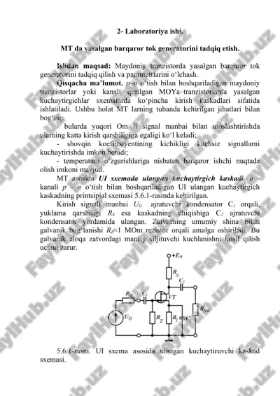 barqaror tok generatori — DOCX