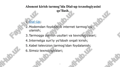 dial-up — PPTX