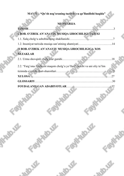 qo’sh nog’oraning tuzilishi va qo’llanilishi haqida — DOCX