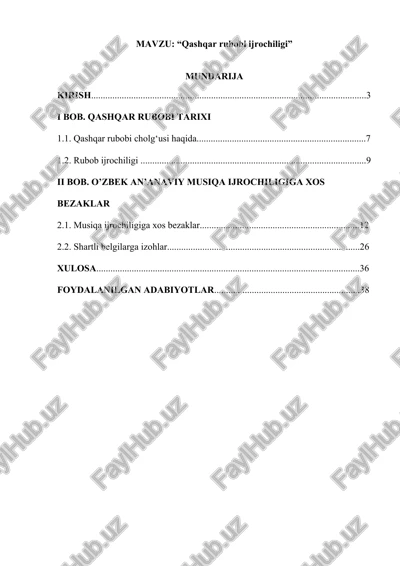 qashqar rubobi ijrochiligi — DOCX