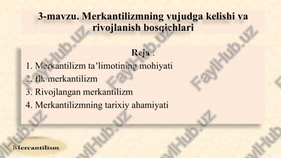 merkantilizm — PPTX