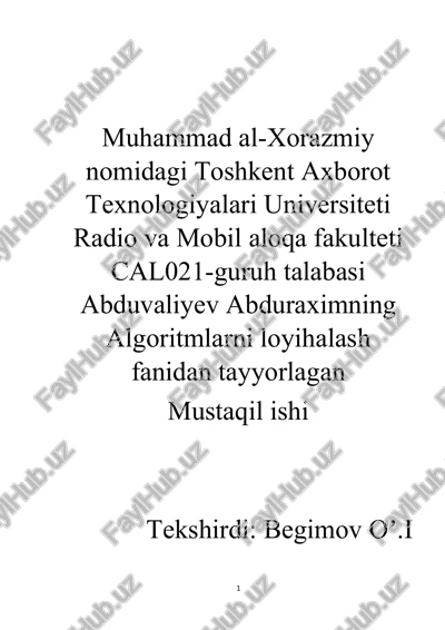 ketma-ketliklar, to'plamlar, daraxtlar va graflarni ifodalash usullari — DOCX