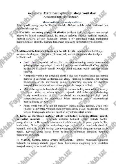 matn tuzilishidagi asosiy qoidalar — DOCX