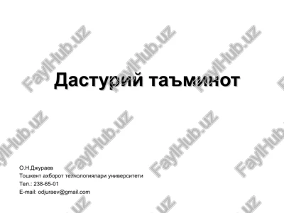 dasturiy ta'minot — PPT