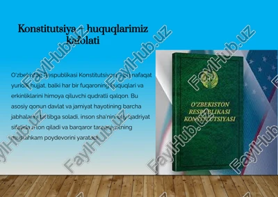 o'zbekiston respublikasi konstitutsiyasi — PPTX