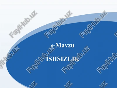 ishsizlik va ish topish — PPT