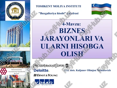 biznesjarayonlari va ularni hisobga olis — PPTX