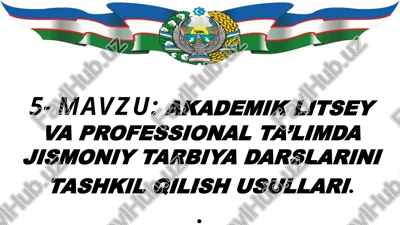 jismoniy tarbiya darslarini tashkil qilish usullari — PPTX