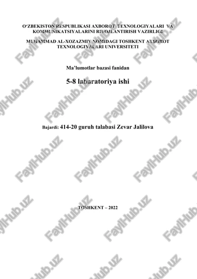 and, or, not mantiqiy standart so'zlardan foydalanish — DOCX
