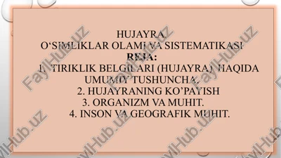 hujayra — PPTX
