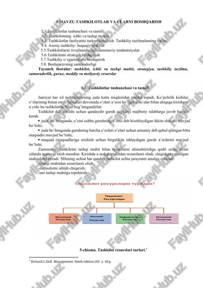 tashkilotlar va ularni boshqarish — DOCX