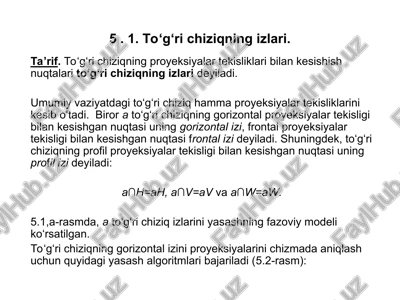 to‘g‘ri chiziqning izlari — PPT