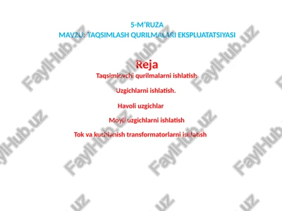 taqsimlovchi qurilmalar — PPTX