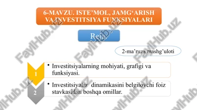 investitsiyalar — PPTX