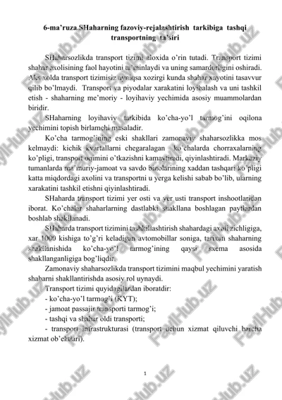 transport tizimi — DOCX