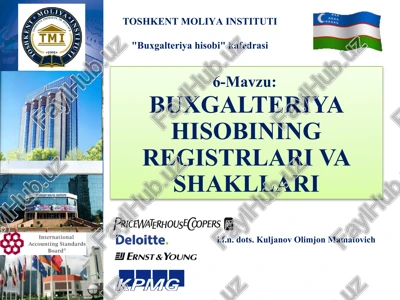 buxgalteriyahisobining registrlarivashakllari — PPTX