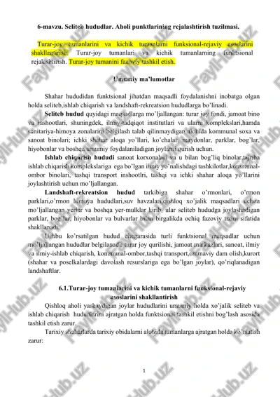 seliteb hududlar. aholi punktlarining rejalashtirish tuzilmasi. — DOCX