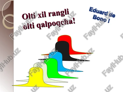 olti xil rangli qalpoqcha — PPT