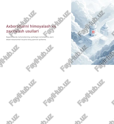 axborotlarni himoyalash va xavfsizlash usullari — PPTX