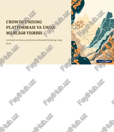 crowdfunding platformasi — PPTX