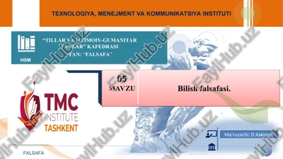 bilish falsafasi — PPT