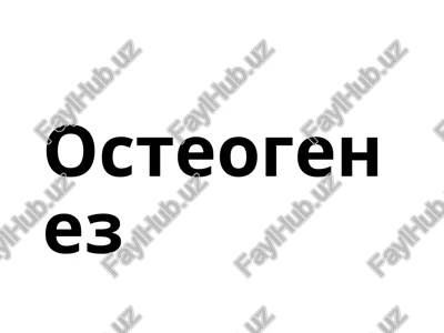 osteogenez — PPT