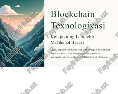 blockchain texnologiyasi — PPTX