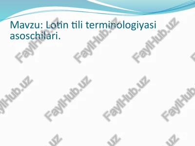 lotin tilida terminologiya asoschilari — PPTX