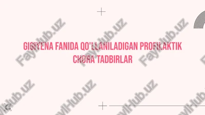 gigiyena faoliyati — PPTX