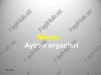 ayiruv organlari — PPT