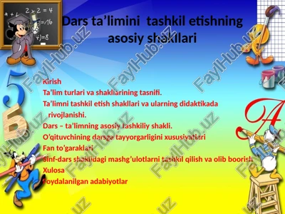 ta'limning tashkiliy shakllari — PPTX