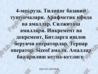 tilning bazaviy tushunchalari — PPT