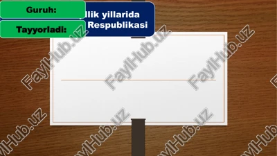 mustaqillik yillarida qoraqalpoģiston respublikasi — PPTX