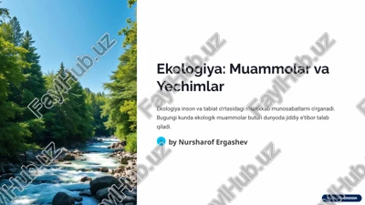 ekologiya: muammolar va yechimlar — ZIP