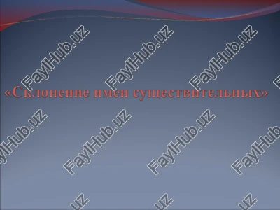 skloneniya i imena sushchestvitel'nykh — PPT