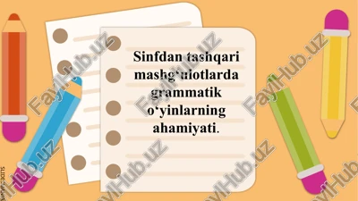grammatik o‘yinlar — PPTX