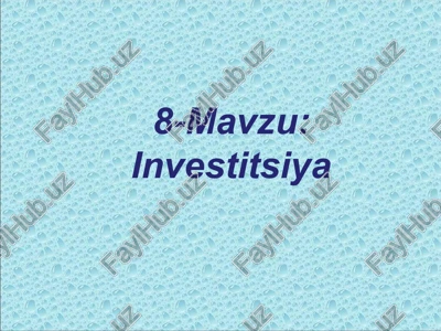 investitsiya — PPT