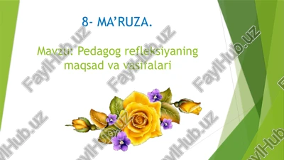 pedagogik refleksiya — PPTX