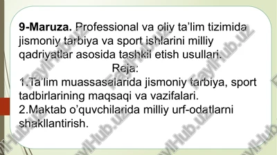 dajismoniy tarbiya va sport — PPTX