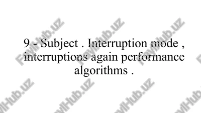 interruption modes in computer systems — PPTX