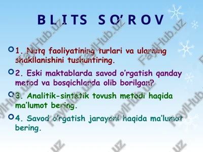 tarbiya metodlari — PPT