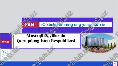 qoraqalpog‘iston respublikasi — PPTX