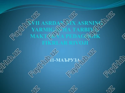 pedagogika tarixi — PPTX