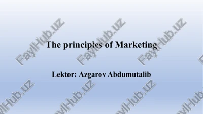 the principles of marketing — PPTX