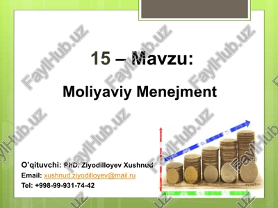 moliyaviy menejment — PPT