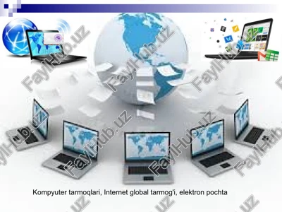 kompyuter tarmoqlari, internet global tarmog'i, elektron pochta — PPT