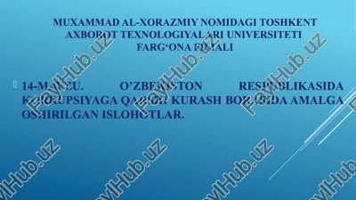 korrupsiya haqida ma'lumot — PPTX