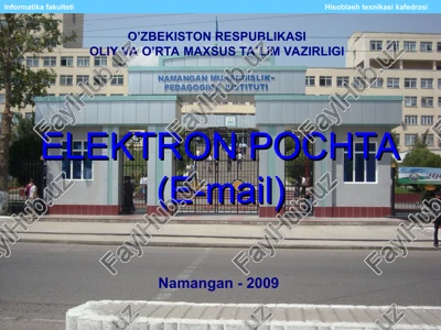 elektron pochta (e-mail) — PPT
